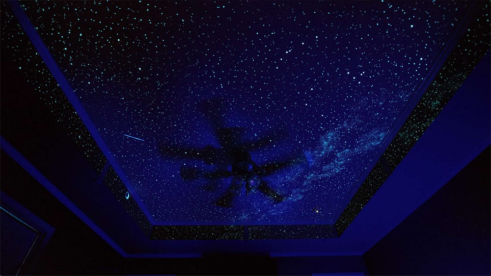 Bedroom star ceiling from Night Sky Murals