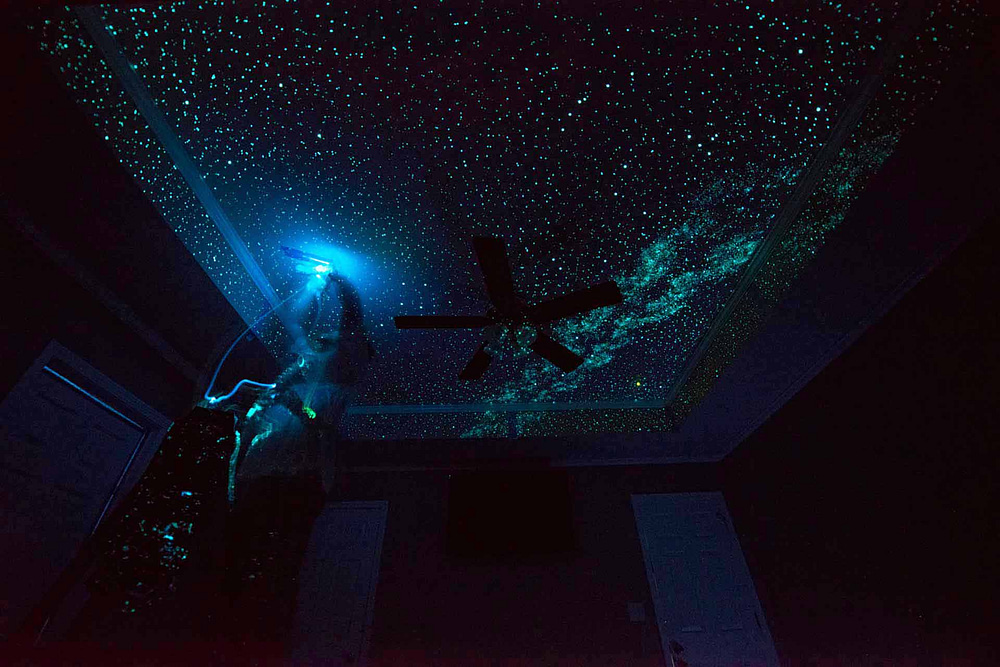 Painting a Night Sky Murals star ceiling