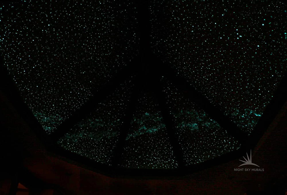 Amarillo ceiling with night sky mural