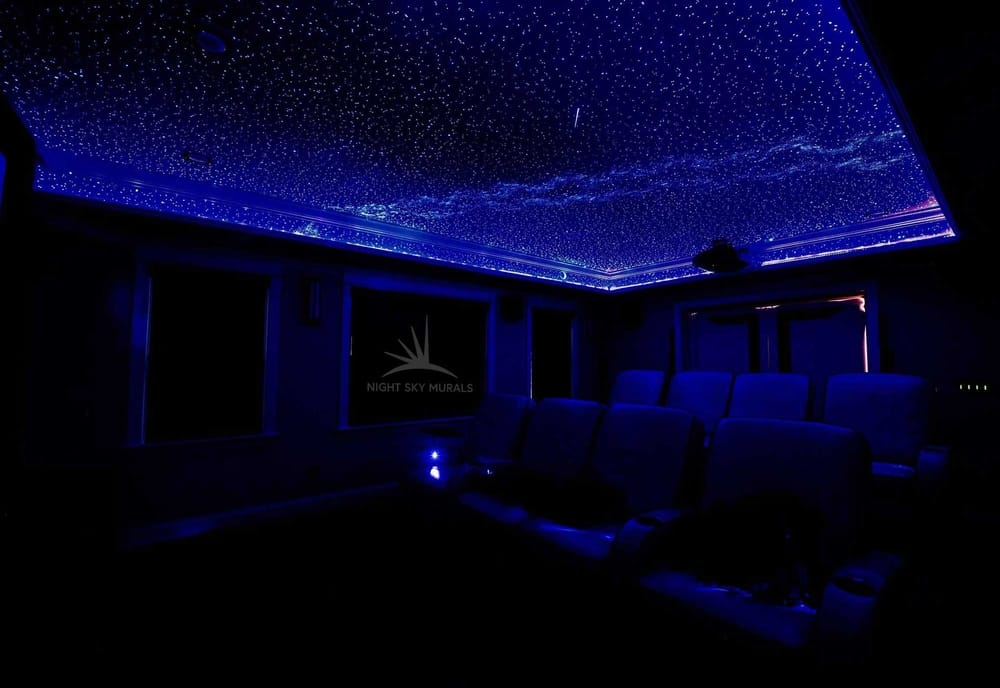 Theater ceiling with Night Sky Mural