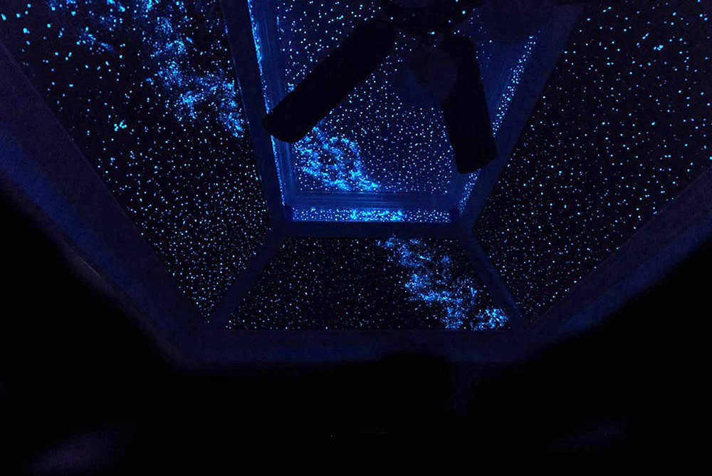 Tray ceiling with Night Sky Mural