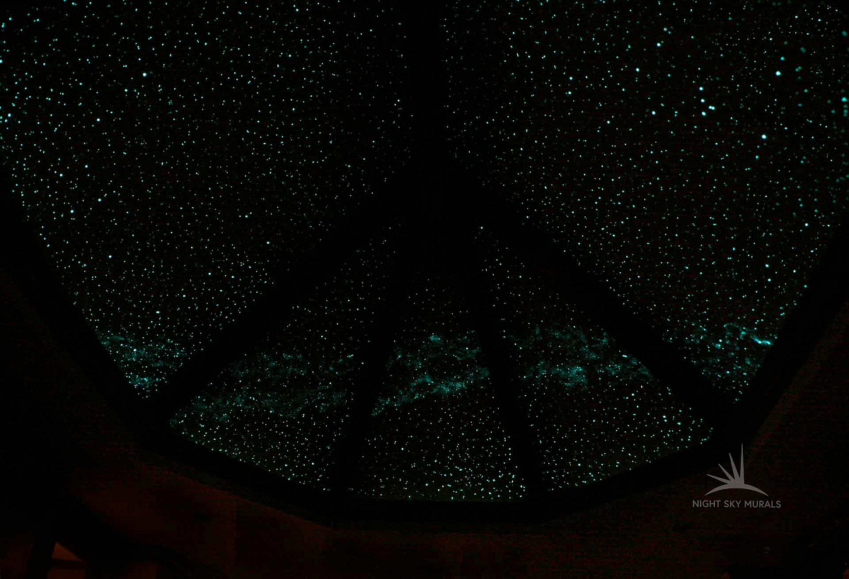 Amarillo ceiling with night sky mural